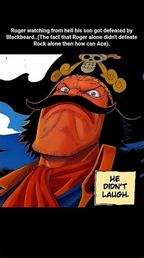 ROGER WATCHING FROM HELL THAT HIS SON LOST AGAINST BLACKBEARD. . #onepiece #anime #luffy #oda #zoro