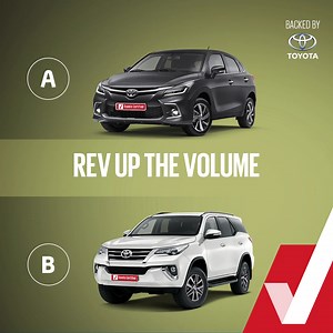 “Guess the car” is the name of the game, and revving up the volume is how we play. Can you tell if the sound belongs to the Fortuner or Starlet? | Automark Certified Pre-Owned Vehicles