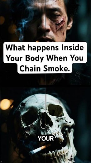 Chain Smoking: The Damage Happening Inside Your Body in Minutes 😳💨 #Smoking #HealthFacts #viral