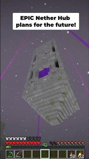 Building an EPIC Nether Hub on the Nether Roof!