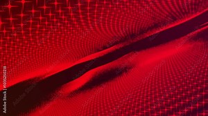 Futuristic point wave. Dynamic particles sound wave flowing over dark. Cyber technology background. Stock Video