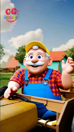 Old Macdonald Had A Farm Rhymes and Songs for Kids | Grandpa’s Tractor👴🏼Farm Sounds