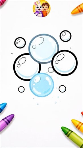 Drawing Bubbles with Color #shorts #tutorial #drawing