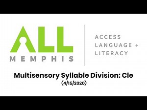 Multisensory Syllable Division: Cle