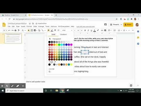 Highlighting Text in Google Slides