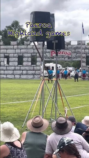 Log throwing or Caber Toss at Paeroa Highland games in Paeroa #scottish #highlandgames #newzealand