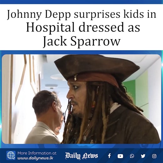 Johnny Depp surprises kids in Hospital dressed as Jack Sparrow #JohnnyDepp #actor #news #NewsUpdate | Daily News