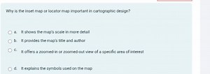 Why is the inset map or locator map important in cartographic d... | Filo