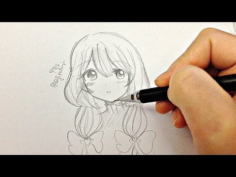 Draw a Manga Girl (real time drawing)