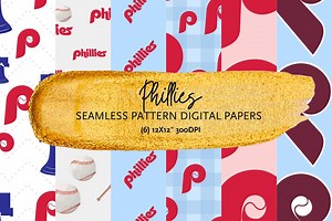 Phillies Baseball Digital Paper Seamless Pattern for Scrapbooking, Perfect for Philadelphia Phillies Birthday Parties - Etsy