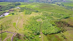 The Walltown Crags at World heritage site Hadrian's Wall in the beautiful Northumberland National Park - time lapse