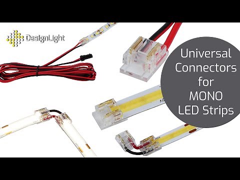 Universal Connectors for 8 mm and 10 mm LED Strips - MONO COB and SMD - Design Light #led #cob