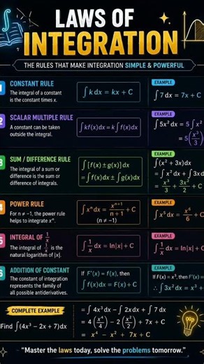 🔥 Top Integration Rules with Examples | Math Anchor