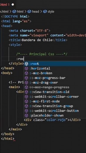 🇨🇱🚀 ¡Crea la Bandera de Chile con HTML5 y CSS3 en tan solo 1 Minuto! 😲💻