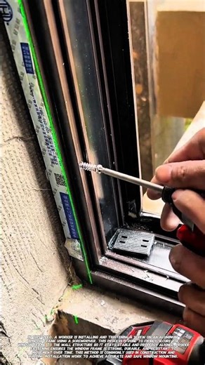 Installing Aluminum Window Frame Screws | Precision Window Installation Technique.