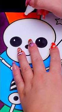 Coloring a Cute Skeleton 💀 #halloween #coloring #art #skeleton #coloringpages #coloringbook #spooky