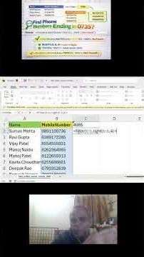 Find Phone Numbers Using Last 4 Digits in Excel 🔍 FILTER Formula Trick (No Errors!)