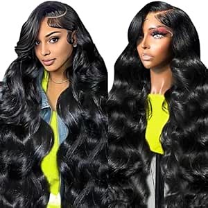 30 Inch Body Wave Lace Front Wigs Human Hair 13x4 HD Lace Frontl Wigs Human Hair wig 200% Density Glueless Wigs Human Hair Pre Plucked Pre Cut with Natural Hairline Baby Hair Wig for Black Women