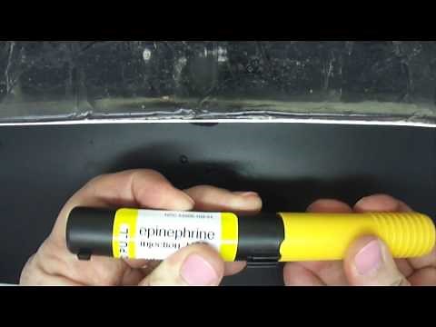 Four Epinephrine Auto-injectors Firing into Ballistic Gelatin -- Older Version With Emerade