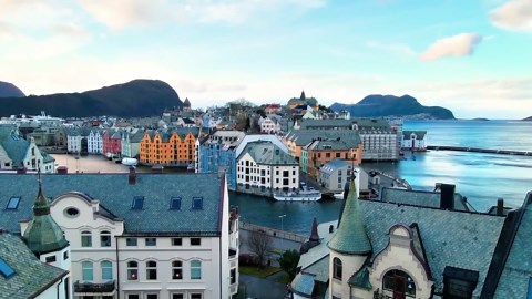 Ålesund, Norja: Jugend-arkkitehtuuria drone-näkymin