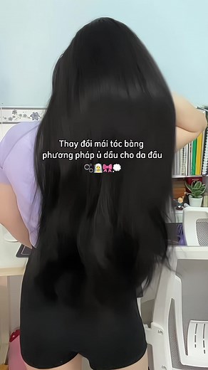 Ủ oil có thật sự tốt như lời đồn? và tóc mình là câu trả lời 🌸🤍💭🧖‍♀️💦 #hair #viral #mielle #oling #deepoiling #chamsoctoc #tocdep #tips #foryou #foryoupage #routine #hairtok #hairline #tocdai #rosemaryoil