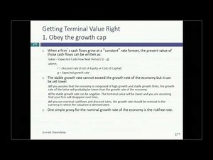 Session 10: Terminal Value
