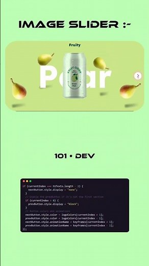 Fruity Image Slider | Modern Product Showcase UI/UX || HTML CSS JS #shorts
