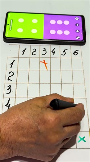 Diagonal Win! X vs O Paper Game #shorts