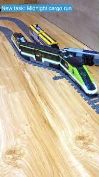 Midnight Blue-Light Run: Can This Brick Cargo Train Sneak Through?