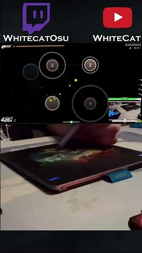 osu! THIS SONG GETS FASTER?!?! #osu #whitecat #shorts #blackdog