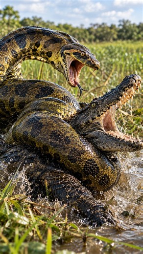 A Caiman Picked the Wrong Snake to Fight 😳