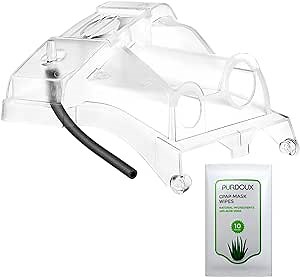 Cleaning Machine Adapter Compatible with AirCurve 10 and AirSense 10, Plus Bonus 3 Pack Wipes Bundle