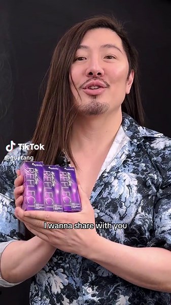 The Perfect Blonde using the VG Violet/Gold series. The violet and gold balance one another to give a cool iridescent reflective icy blonde. 1️⃣GuyTang Reflect 7VG with 6vol on rootàge 2️⃣GuyTang Reflect 9VG with 6vol on mids 3️⃣GuyTang Reflect 9VG Clear with 6vol on ends The VG series is a go to for achieving that perfect blonde that’s natural yet cool #GuyTang #Mydentity #Reflect #HairBesties #hair #hairtutorial #haireducation #hairtok #blonde #toner #bleach