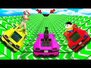 SHINCHAN AND FRANKLIN TRIED THE IMPOSSIBLE SPEED BOOSTER CORRIDOR PARKOUR CHALLENGE GTA 5