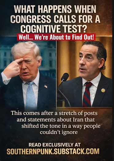 Before everyone gets too excited about the man in charge taking a cognitive test… y’all need to read today’s write-up first. Because this was never really about the test. That’s just the part people are going to latch onto, argue about, and run with. But if you slow it down for a second, I mean really slow this down. You begin to see this is about what it means that a sitting member of Congress was willing to formally request it in writing. And he did this during an active war. Because once some
