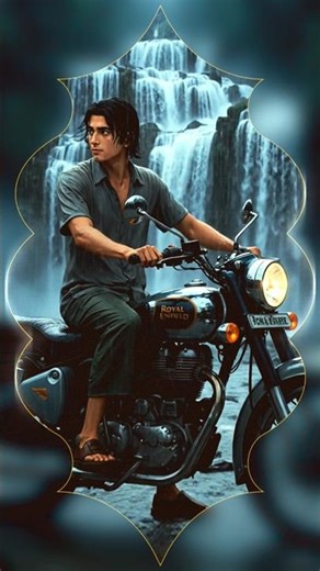 He Found Peace in the Rain 🌧️ | Royal Enfield Cinematic Anime #royalenfield #royalenfieldbullet