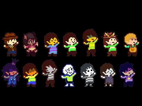 THE ENTIRE UNDERTALE MULTIVERSE CLOVER DANCING