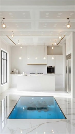 Clean White Kitchen Renovation | Modern Epoxy Floor Transformation ✨🏠