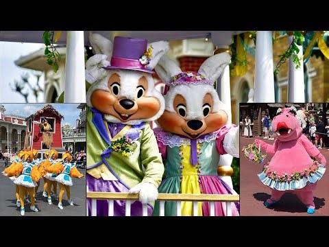 Magic Kingdom Easter Parade - 2024 Multi-Angle w/ White Rabbit, Clara Cluck, Fantasia Hippos + (4K)