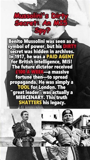 Mussolini's Dirty Secret. 🤫 #interesting #history