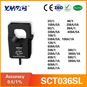 [Hot Item] Yhdc Sct036SL Clamp-on CT Sensor Split Core Current Transformer 100A/200A/300A/400A/500A/600A/0.333V or 333mv