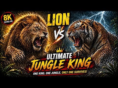 Lion vs Tiger 🦁🐯 | Ultimate Jungle King Battle (8K Cinematic)