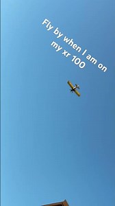Crop duster flying over me and my xr100