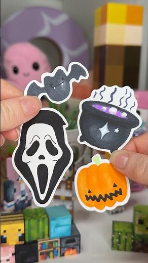 easy DIY halloween stickers 🎃👻