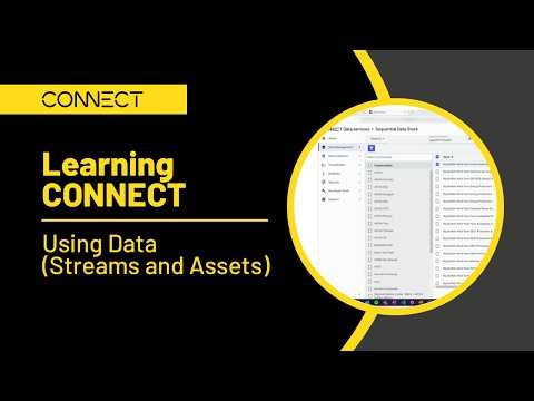 Learning CONNECT: Using data including streams, assets and data types