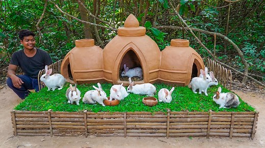 Rabbit Sanctuary With Hobbit Inspired Home Built by Bare Hand in the Wild