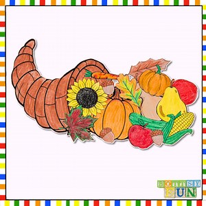 Cornucopia Fall Harvest Art Project: Horn of Plenty by BottsyFUN