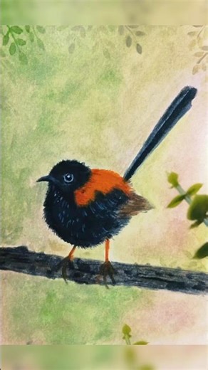 Easy Watercolor Bird Painting | Relaxing Art | #shorts #shortvideo