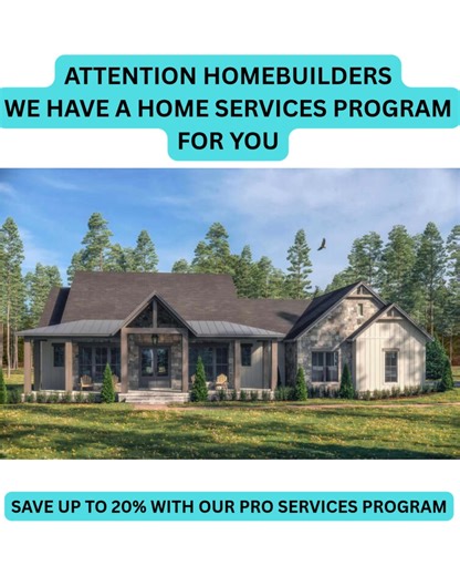 32K views · 79 reactions | Contractors and Home Builders, Save Up to 20% with Our FREE Pro Services Program!  Whether it's for your own dream home or a client's project, you'll enjoy bigger discounts and more profits. Boost Your Bottom Line and sign up today! | America's Best House Plans | Facebook