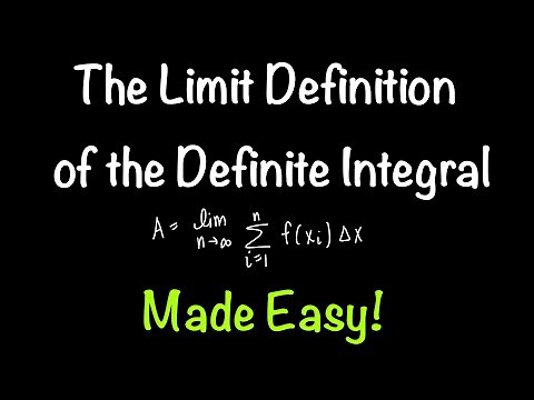 The Limit Definition of the Definite Integral using a Riemann Sum | Math with Professor V